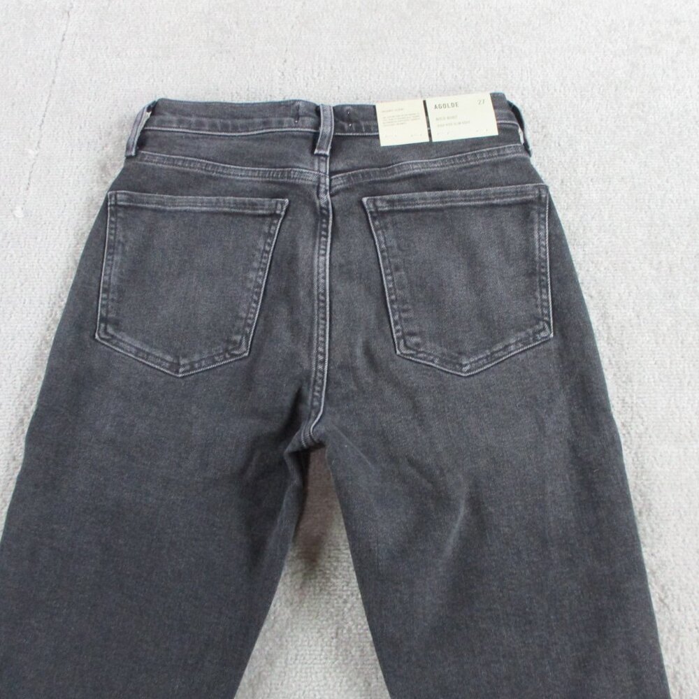 Agolde Jeans Womens 27 Black Denim Nico High Rise Slim Boot Hotline NWT $218 - Picture 5 of 15